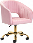 Activeshop 4Rico swivel chair QS-OF212G velvet pink