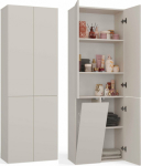 TOP E SHOP BATHROOM CABINET NEL DD 1K BASKET CASMERE COLOUR LONG DOORS