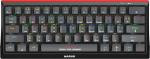Keyboard Marvo Marvo Hecate 61B, Keyboard US, do game, mechanical type wired (USB), czarna, RGB, blue switches