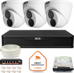 monitoring kit IP BCS Point 3x Camera BCS-P-EIP28FWR3-Ai2 Disc recorder