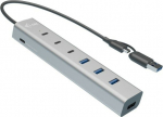 i-tec Hub USB-C/USB-A Charging Metal HUB 7 ports