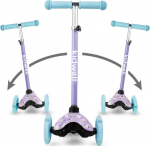 Kidwell Uno three-wheeled balance scooter, kittens, glowing wheels