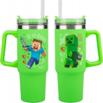 Paladone Minecraft Green 900ml Insulated Cup and Straw