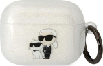 Karl Lagerfeld KLAPHNKCTGT Airpods Pro cover transparent Glitter Karl&Choupette