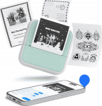 LoveInstant Bluetooth Thermal Printer For Photos Stickers Notes Labels 53mm 203dpi / S1 / Zielony