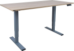 Desk ERGO OPTIMAL with 2 motor 160x80xH62-127cm, hickory/silver grey