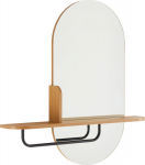 Mirror AALBORG with self 92x15xH93cm, oak