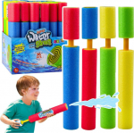 LEANToys Foam Water Gun Water Pump Tube Colored 30cm Mix