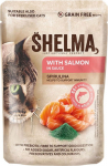 SHELMA pouch with salmon and spirulina for cats 85g