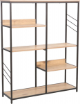 Shelf DIMITRA 100x30xH124cm, rustic/black