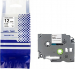 Tape BROTHER TZE-S231 12mm x 8m black on white replacement