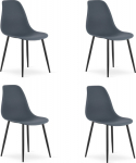 Leobert Scandinavian graphite chair WAT black legs 4 szt. do kitchen office