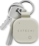 Satechi FindAll Keychain - vegan leather keychain with locator compatible z Apple Find My (sand)