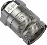 Koolance QD3 Quick straight female to G1/4 Zoll AG - no-spill, silber