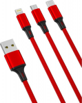 Kabel USB XO USB-C - USB-C 1.2 m Czerwony (GSM106763)