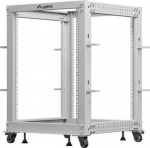 Lanberg Stojak Open rack 19 cali 15U 600x600-1100 adjustable gray