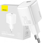 Baseus charger Wall charger Baseus Cube 20W PD USB-C - White