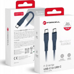 Kabel USB ForCell Kabel USB C do USB C Forcell F-Energy QC4.0 PD 3A 60W Silicone 1 m C344 navy blue