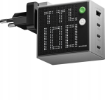 SHARGE Pixel 100 GaN Charger, 100W, 3x USB-C, 1x USB-A - grey