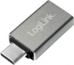 Logilink USB 3.2 Gen1 Type-C Adapter, C/M zu USB-A/F, silber