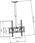 Art Ceiling Bracket AR-21L 32'' - 60''