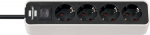 Brennenstuhl Power strip Ecolor 4x wei&szlig;/schwarz