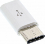 Adapter USB InLine microUSB - USB White (33303I)