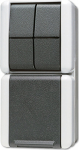 JUNG 875W - key switch - Schwarz - Wei&szlig; - 250 V - 10 Hz - 75 mm - 58 mm
