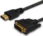 SAVIO Kabel HDMI 19 pin (M) - DVI 18+1 (M) 1.8m, gold tips, CL-139