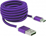 Sbox USB->Micro USB M/M 1m USB-10315U plum purple