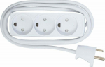 MicroConnect 3-way Danish Power Strip 5m, Without ON/OFF Switch, with