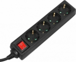 Power Strip Maclean 4 jack 5 m czarna (MCE194)