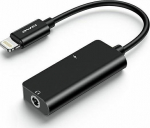 Adapter USB Awei CL-121 Lightning - Jack 3.5mm + Lightning Czarny (AWEI083BLK)