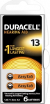 Duracell Hearing 13 (A13) Blister Pack 6pcs