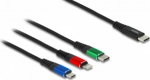 DELOCK USB-C Ladekabel 3 in 1 <Lightning/Micro USB/USB-C 1m