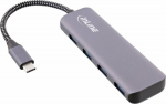 HUB USB InLine InLine&reg; USB 3.2 Hub, USB Type-C to 4x USB A 10Gb/s, aluminium, grey