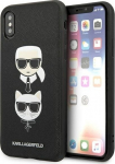 Karl Lagerfeld KLHCPXSAKICKCBK Saffiano Karl&Choupette Head Case for iPhone X/XS / black