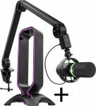 Trust GXT 265 Cintar headphone stand + GXT 255+ ONYX Professional microphone with Arm