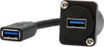 Exsys EX-49165 - D-Type module USB 3.2 Gen 1 Typ-A Female connector - Adapter - Digital/Data