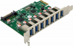 Controller InLine InLine&reg; Cut sheet card, 7x USB-A 3.2 Gen.1, PCIe, the myth of SATA Stromanschluss