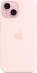 Apple - Back cover for mobile phone - MagSafe-compatibility - silicone - Light Pink - for iPhone 15
