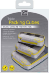 GoTravel Triple Packing Cubes - Packing bags, 3-osainen, yellow