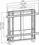 DELTACO ARM-0801 | Counterbalanced Wallmount 75"- 90" for 60-90 kg | VESA 200x200-800x600 | Max 90kg | Svart