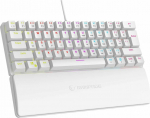 Rampage PLOWERK60 Blue Switch White - Rampage PLOWER Mechanical Keyboard K60 WHITE RGB White