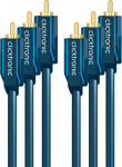 ClickTronic 10m YUV Component - 10 m - 3 x RCA - Gold - Blau - Male/Male