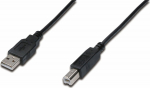 Kabel USB Digitus USB-A - USB-B 3 m Czarny (AK-300102-030-S)