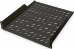 Digitus | Fixed Shelf for Racks | DN-19 TRAY-2-55-SW | Black | The shelves for fixed mounting can be installed easy on the two front 483 mm (19&ldquo;) profile rails of your 483 mm (19&ldquo;) network- or server cabinet. Due to their stable, perforated steel she ...