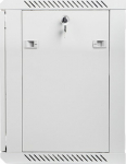 Lanberg Wall-mounted cabinet installation 19 cali 12U 600X450mm szara (drzwi szklane)