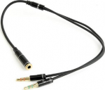 CABLE AUDIO 3.5MM SOCKET TO/2X3.5MM PLUG CCA-418M GEMBIRD