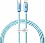 Kabel USB Baseus USB-C - Lightning 1.2 m Bright blue (BSU3637)